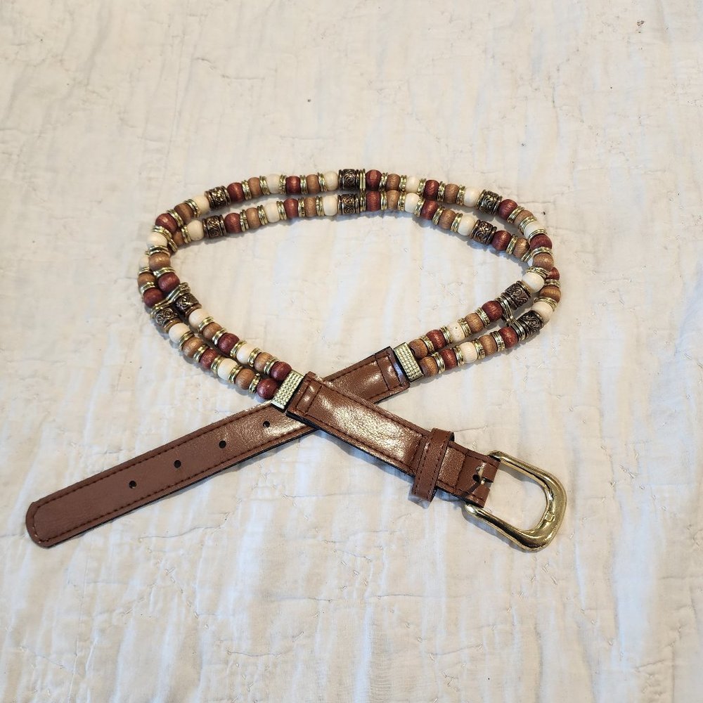 Vintage Beaded Belt - Sz SM